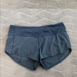 Navy blue lululemon Speed Up shorts